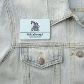 看護おもしろいスーパーヒーローことわざタイポグラフィ 名札 (インサイチュ)