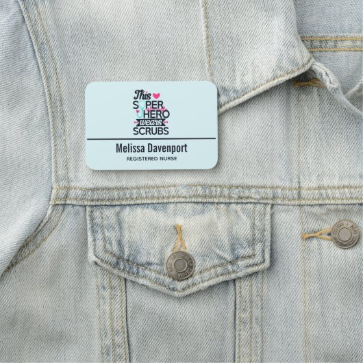 看護おもしろいスーパーヒーローことわざタイポグラフィ 名札 (インサイチュ)