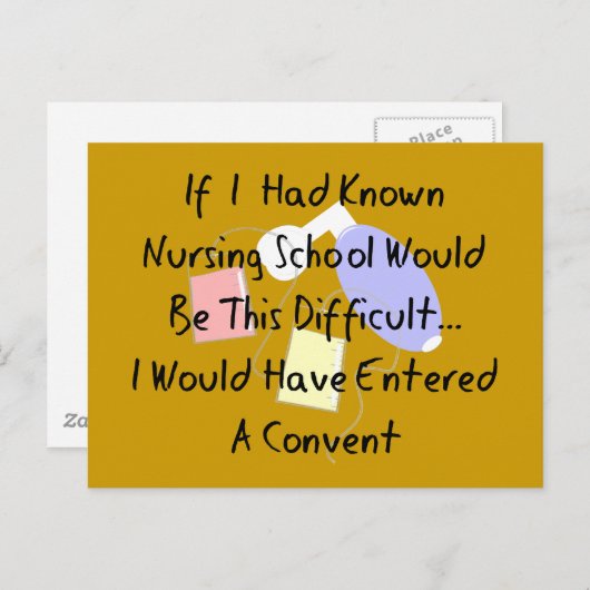 看護おもしろい学生「入園者」の贈り物 ポストカード (正面/裏面)