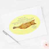 看護する学生のための猫たち – 極度の疲労 楕円形シール (封筒)