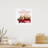 看護する学生のための猫たち – 疲れ ポスター (キッチン)