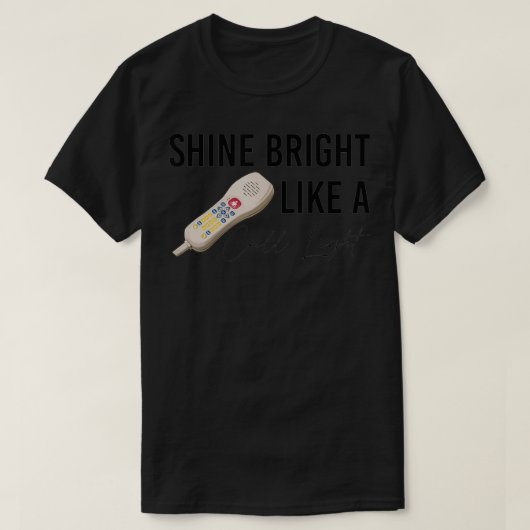 看護のように明るく輝おもしろいく Tシャツ (デザイン正面)