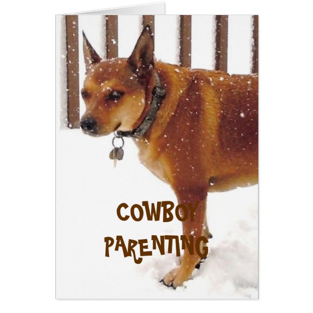 看護のアドバイスのかわいい犬-カウボーイのParenting (正面)