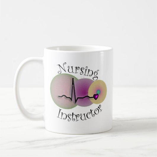 看護のインストラクターのギフト コーヒーマグカップ (左)