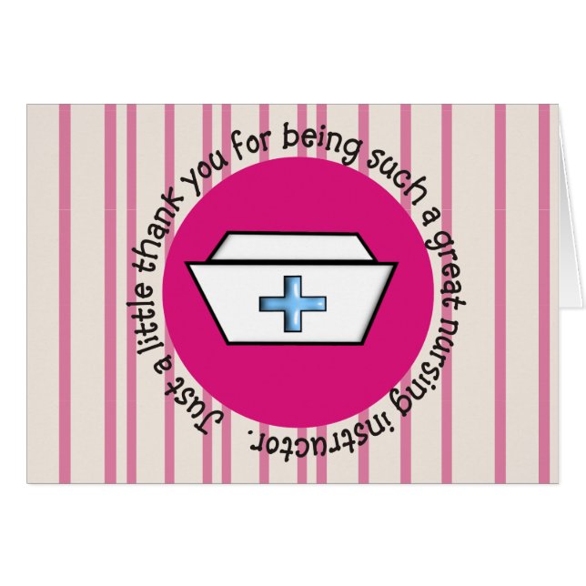 看護のインストラクターの感謝カード (正面横)