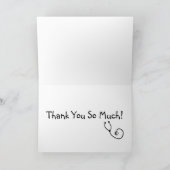 看護のインストラクターはギフト感謝していしています サンキューカード (内部)