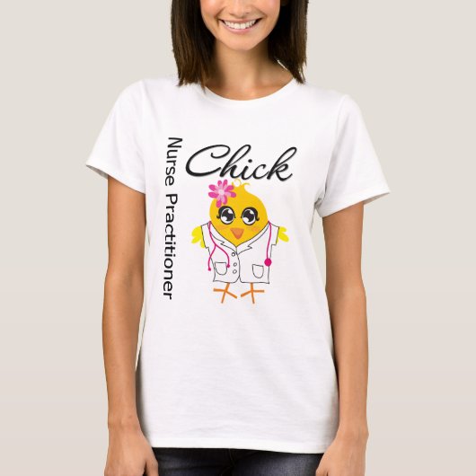 看護のキャリアのひよこのナースの従業者 Tシャツ (正面)