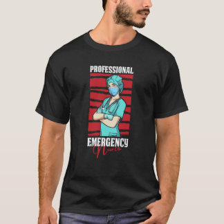 看護のプロフェッショナル介護者 病院救急 Tシャツ