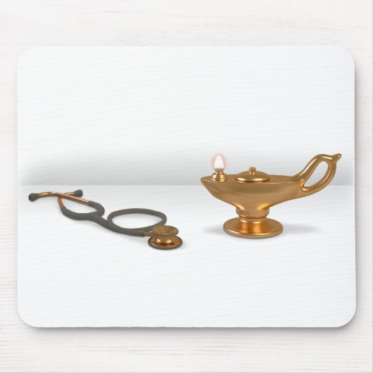 看護のランプおよび聴診器 マウスパッド (正面)