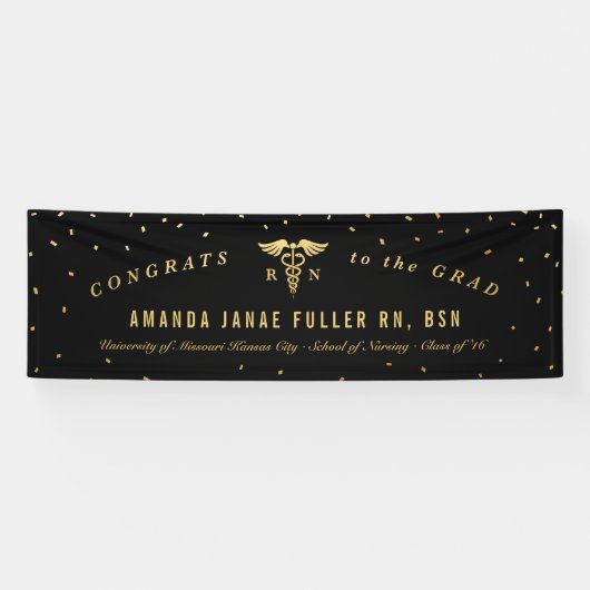 看護の卒業パーティーのための旗の装飾 横断幕 (横)