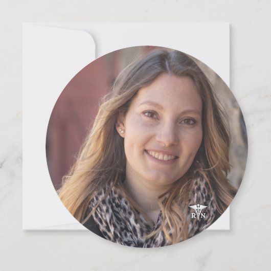 看護の卒業式ピンセレモニー写真パーティー 招待状 (裏面)