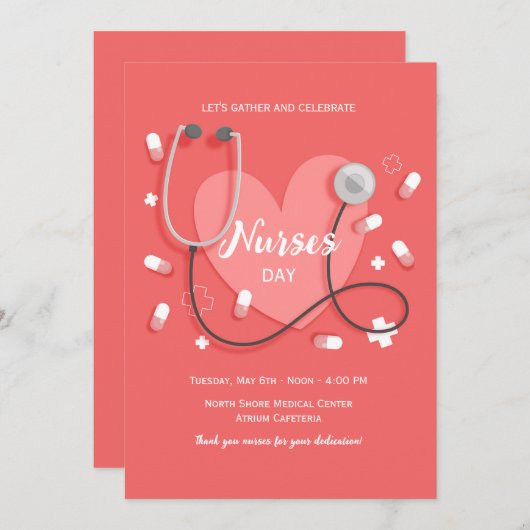 看護の日 招待状 (正面/裏面)
