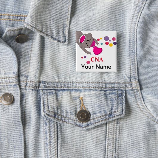 看護の補助名前入りの記章はカスタマイズ可能なIIをピンで止めます 缶バッジ (インサイチュ)