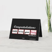 看護の証明書の名前をカスタムするのお祝い- カード (裏面)