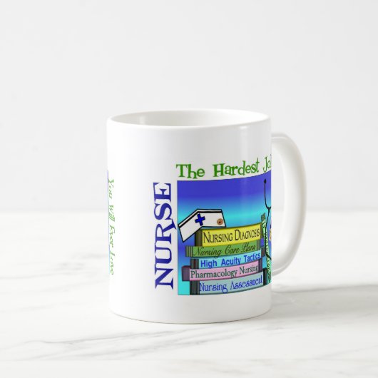 看護の"つらい仕事"ギフトを愛します コーヒーマグカップ (正面右)