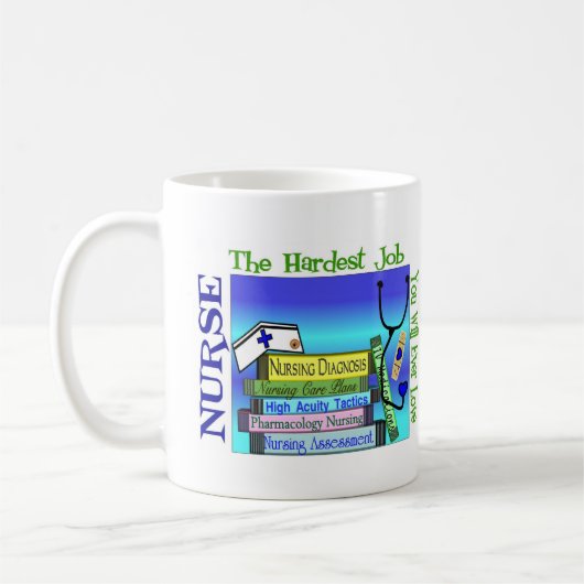 看護の"つらい仕事"ギフトを愛します コーヒーマグカップ (左)