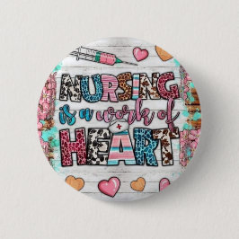看護はハートの作業ボタン 缶バッジ