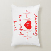 看護はハート引用文の業感動的だ アクセントクッション (正面(垂直))