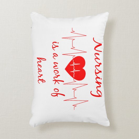 看護はハート引用文の業感動的だ アクセントクッション (正面(垂直))