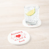 看護はハート引用文の業感動的だ コースター (側面)