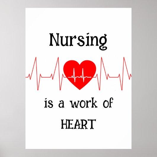 看護はハート引用文の業感動的だ ポスター (正面)