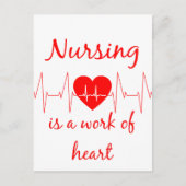 看護はハート引用文の業感動的だ ポストカード (正面)