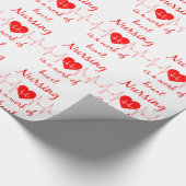 看護はハート引用文の業感動的だ ラッピングペーパー (角)