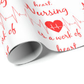 看護はハート引用文の業感動的だ ラッピングペーパー (ロールコーナー)