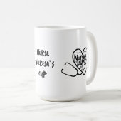 看護はハート |おもしろいナース コーヒーマグカップ (正面右)