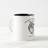 看護はハート・コーヒー・マグカップの仕事 ツートーンマグカップ (正面左)