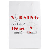 看護は大変な仕事だ ミディアムペーパーバッグ (裏面)