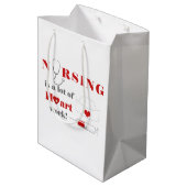 看護は大変な仕事だ ミディアムペーパーバッグ (裏面アングル)