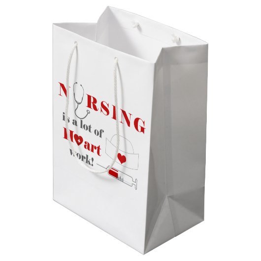 看護は大変な仕事だ ミディアムペーパーバッグ (裏面アングル)