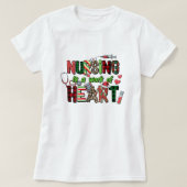 看護は心の仕事 女性用 Tシャツ (デザイン正面)