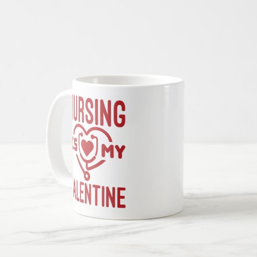 看護は私のバレンタインナース コーヒーマグカップ (正面左)