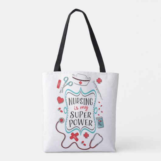 看護は私の軍事大国のトートバックです トートバッグ (裏面)