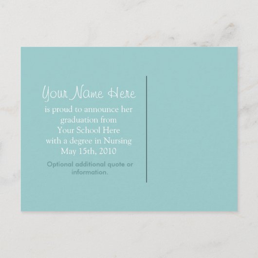 看護は美術卒業発表ポストカード 案内ポストカード (裏面)