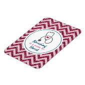 看護は聴診器を用いたハートことわざの仕事 マグネット (左側)