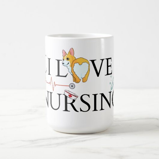 看護コーギマグが大好き コーヒーマグカップ (中央)