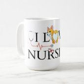 看護コーギマグが大好き コーヒーマグカップ (正面左)