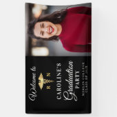 看護シンプルエレガント卒業旗 横断幕 (縦)