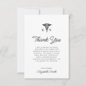 看護シンプル卒業サンキューカード サンキューカード (正面)