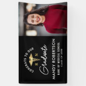 看護シンプル卒業バナー 横断幕 (縦)