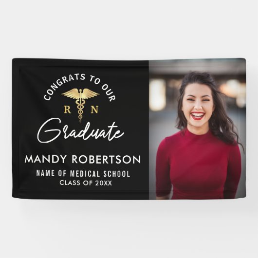 看護シンプル卒業バナー 横断幕 (横)