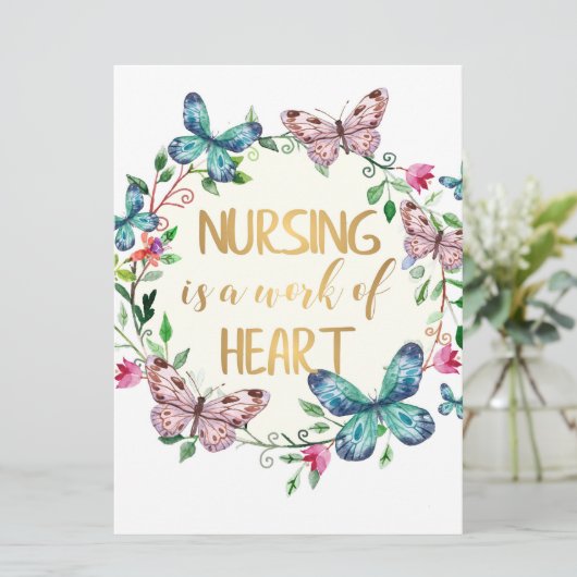 看護ナース感謝お礼ギフト引用文 カード (スタンド正面)