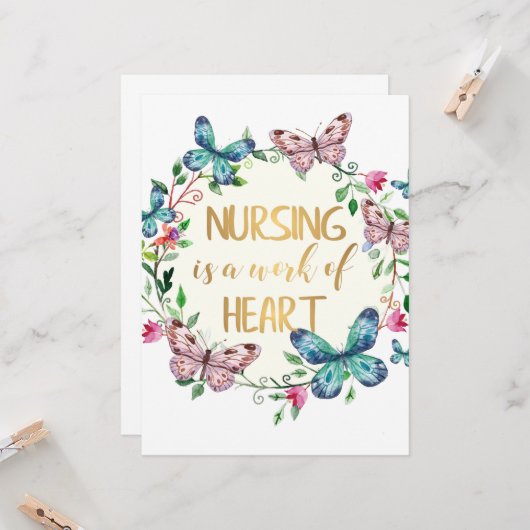 看護ナース感謝お礼ギフト引用文 カード (正面/裏面インサイチュ)
