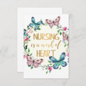 看護ナース感謝お礼ギフト引用文 サンキューカード (正面/裏面)