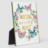 看護ナース感謝お礼ギフト引用文 フォトプラーク (側面)