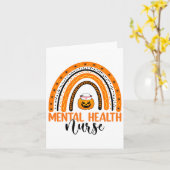 看護ハロウィンカボチャ虹メンタルヘルスNu カード (黄色い花)