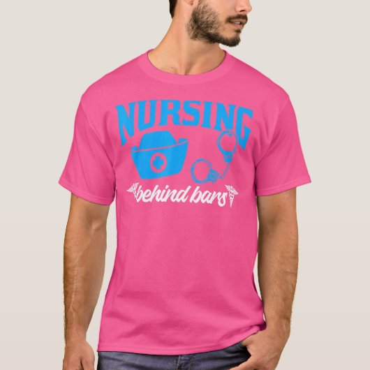 看護バー刑務所の男性女性 Tシャツ (正面)